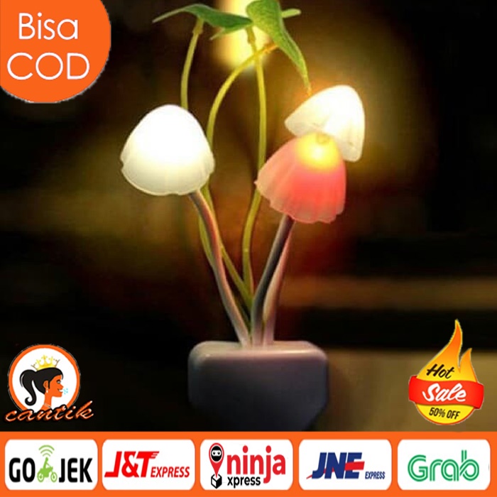 Lampu Tidur Jamur Avatar Mushroom Lamp Sensor LED Night Lamp hias kamar colokan dinding warna unik