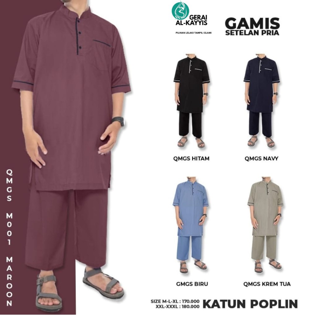 SETELAN GAMIS PRIA MODEL PAKISTAN SATU STEL BAJU DAN CELANA DAPAT BONUS PECI RAJUT