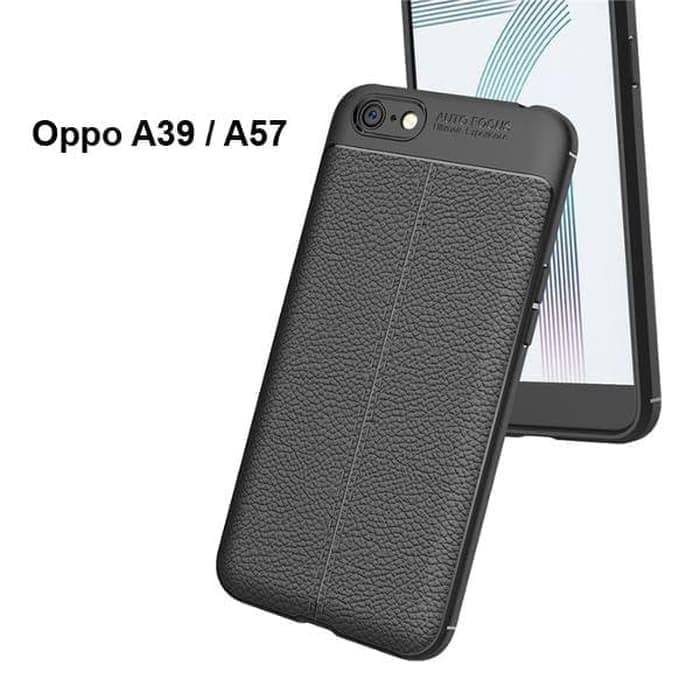 CASE OPPO A39 OPPO A57 OPPO A52 OPPO A83 SILIKON LEATHER CASE EXPERIENCE SOFTCASE HITAM POLOS AUTOFO