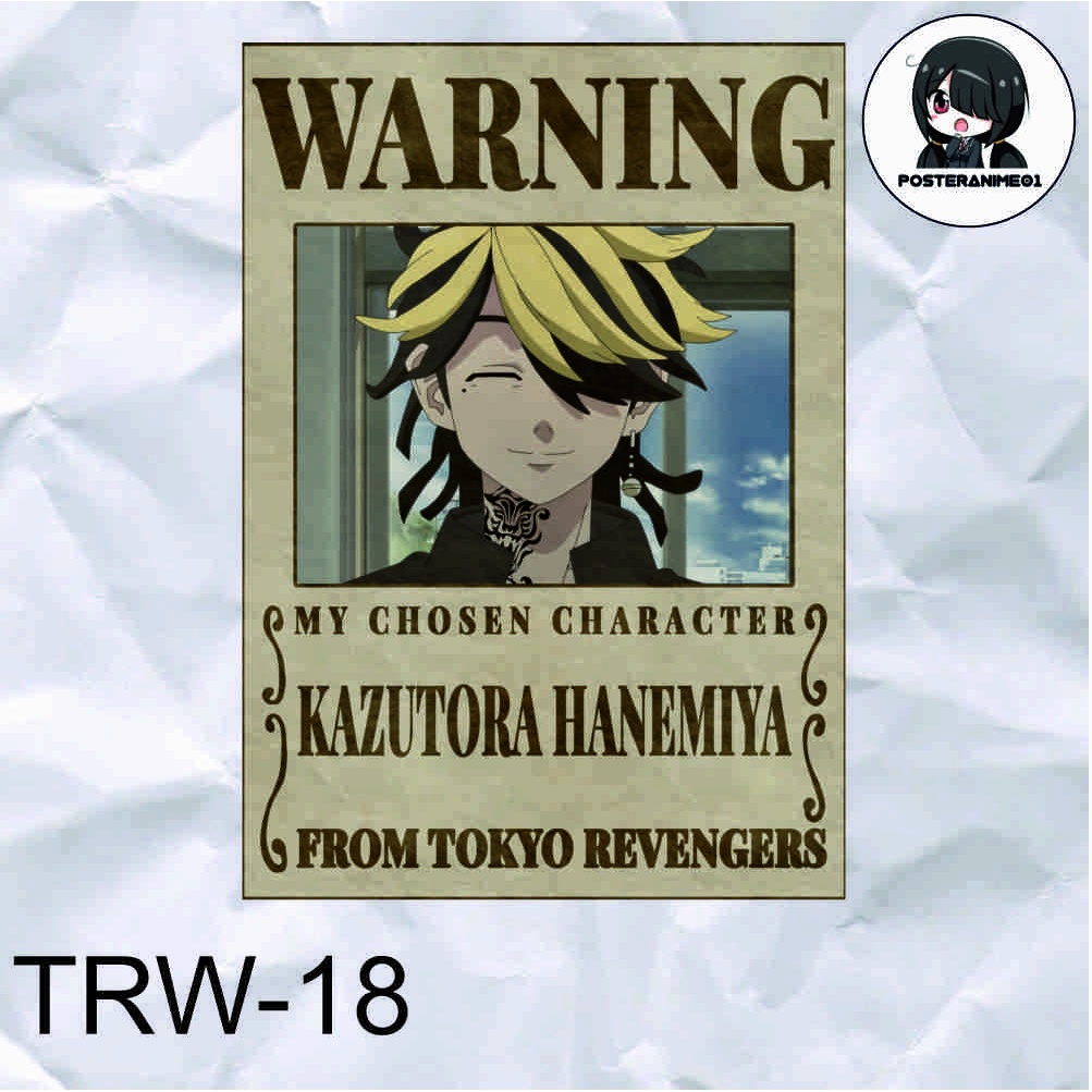 Poster Anime Tokyo Revengers | Poster Anime Tokyo Revengers Warning Aesthetic | DRAKEN | MIKEY | TERLENGKAP-18.KAZUTORA