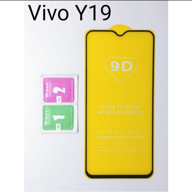 Vivo Y19 Tempered Glass Full Layar Anti Gores Kaca