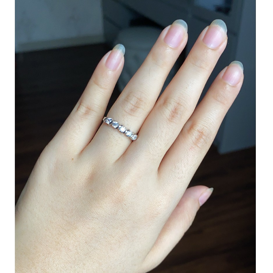 Cincin Perak Wanita Pria Couple Asli S925 Cocok Kawin Nikah tunangan RS054 berlian