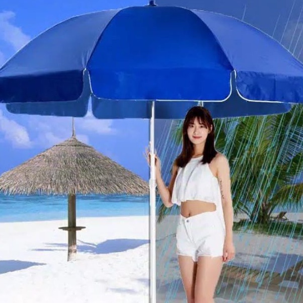 Payung Pantai Warna Pelangi 180 Cm Taman Cafe Tenda PKL Lapak Jualan Dagang - Payung Tenda