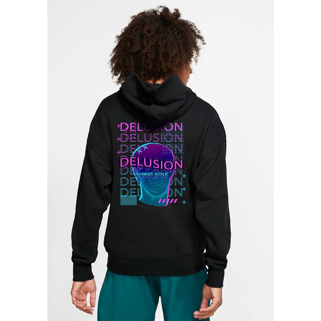 Hoodie Pria Delusion Swearer Pria Fleece Size M - XXL