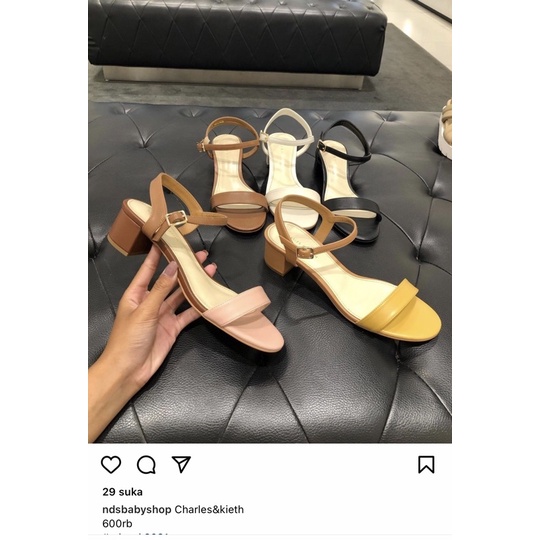 Charles and Keith Sepatu sandal cewek VVGC Sz 38 Jual Rugi, ORI Counter CnK 