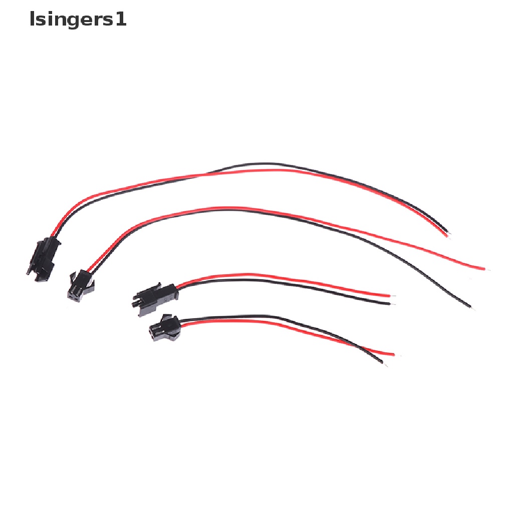 (lsingers1) 5 Pasang Konektor Kabel Terminal SM 2 Pin Male Ke Female Panjang 10 / 20cm