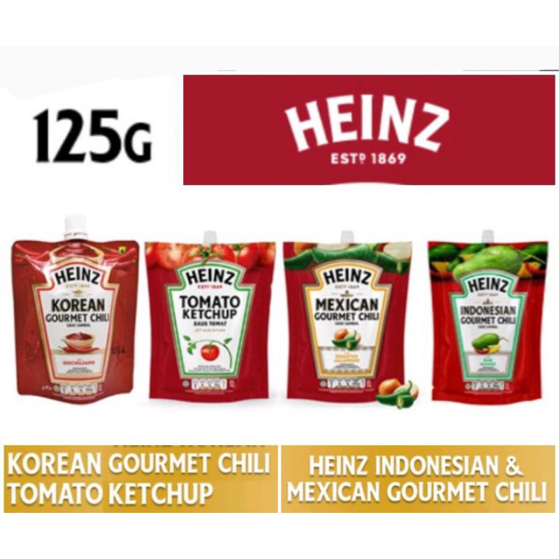 

Heinz Saus Tomat / Sambal Indonesia / Meksiko / Korean Gourmet Chili Pouch 125gr