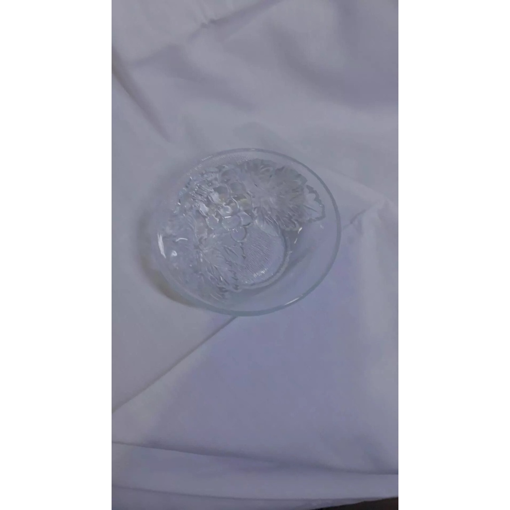 Mangkok Saos Bunga/ Mangkok Kaca Kecil Motif