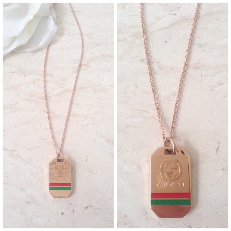 Kalung gucci panjang titanium