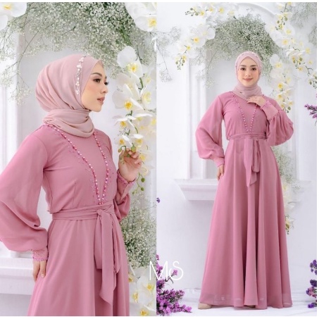 BAJU PESTA MUSLIMAH - GAUN MUSLIMAH BUSUI - GAUN MUSLIMAH BUMIL - DRESS MUSLIMAH - GAUN PESTA - gs2