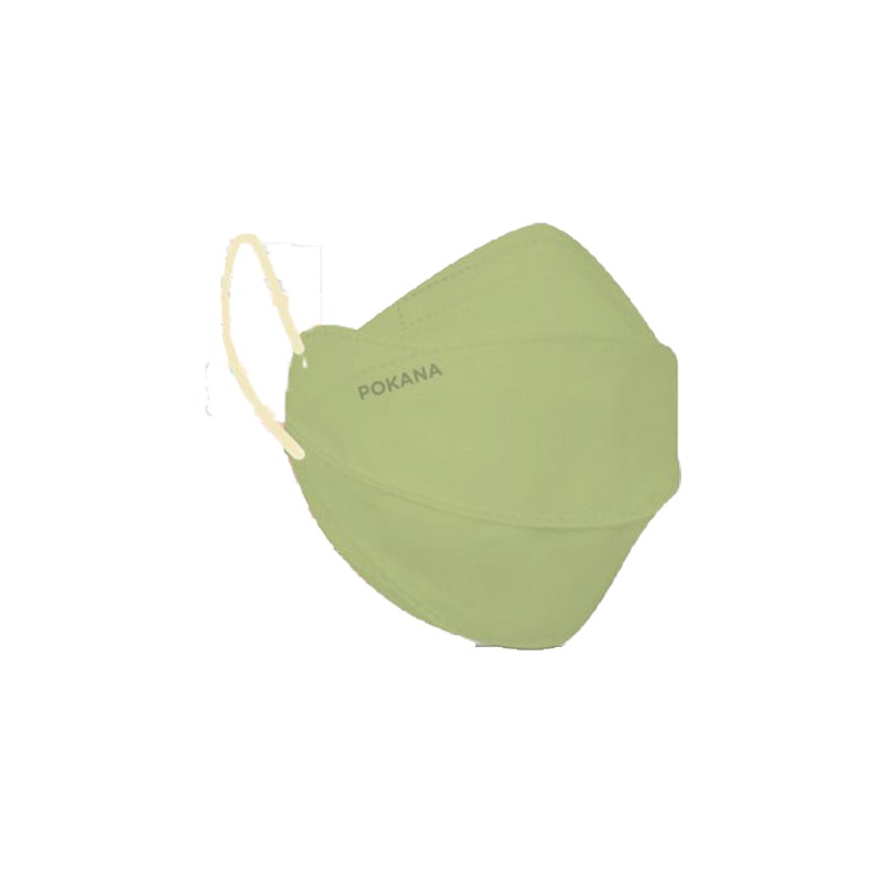 [ ECER / SATUAN - FASHION SERIES ] Pokana Duckbill Earloop Medical Mask 4PLY Masker Dewasa Eceran-Olive