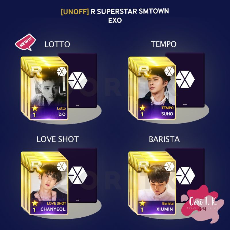 (MIN PEMBELIAN 3 PCS - MIX) [UNOFF] R CARDS SUPERSTAR SMTOWN EXO PHOTOCARD PC SUHO CHANYEOL SEHUN CH
