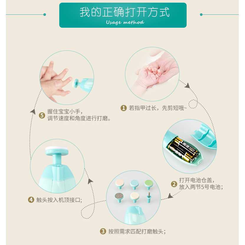 Alat Potong Kuku Bayi Electric Baby Nail Trimmer - SA-29042