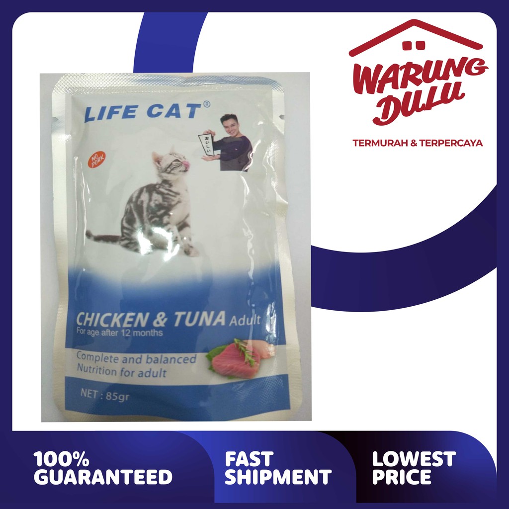 LIFE CAT POUCH ADULT CHICKEN &amp; TUNA 85GR