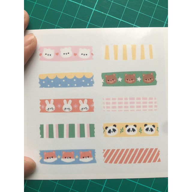 Sticker Tape Journal Sticker Square Tumblr Aesthetic Murah Lucu