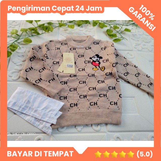 sweater kerah rajut import 2-7 tahun premium UNISEX / sweater rajut kerah anak cowok cewek