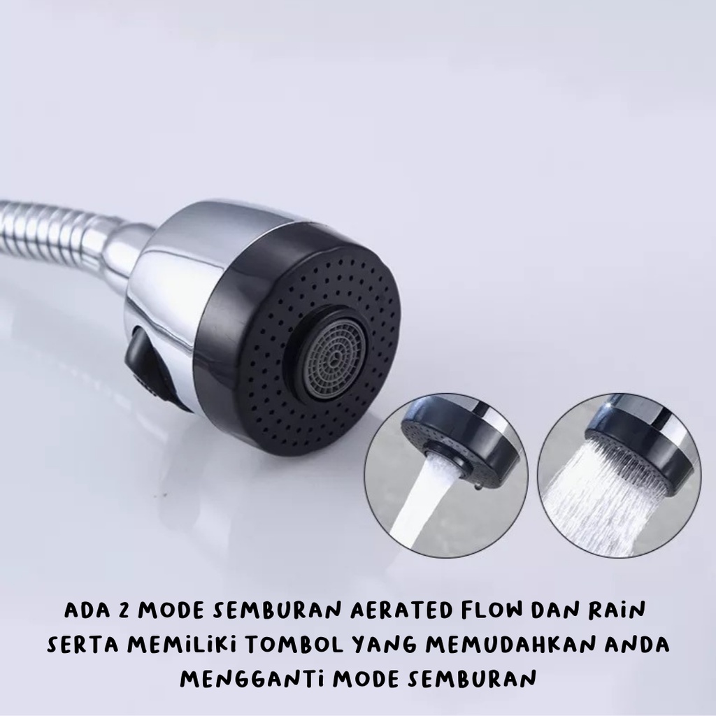 Kran Keran Air Angsa Fleksibel Wastafel Tembok Sink Minimalis Premium Stainless Kuningan Cuci Piring horizontal129320