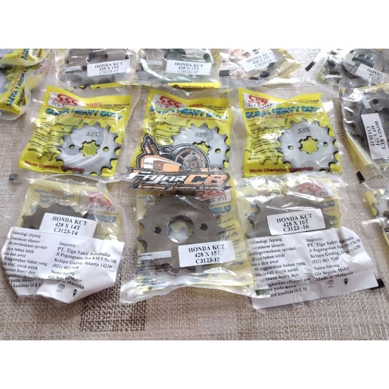 ger gear depan SSS 428 honda kct megapro tiger gl crf cb150r cbr supra uk 14 15 16