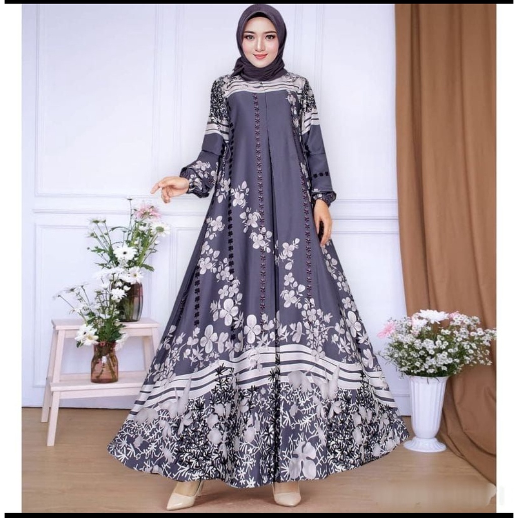 Gamis Alesya Dress Wanita Muslim Design Terbaru//Gamis Maxmara Lux Premium Original Motif Print Modern High Qualyty//Gamis Pesta Mewah Elegant//Gamis Lebaran 2022 Viral By PARILA_store