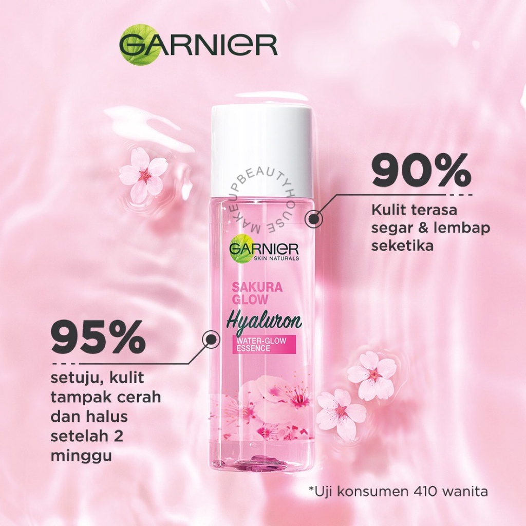 GARNIER Sakura Glow Hyaluron Water-Glow Essence S  30ml / 100ml (Untuk Kulit Glowing Dari Dalam)