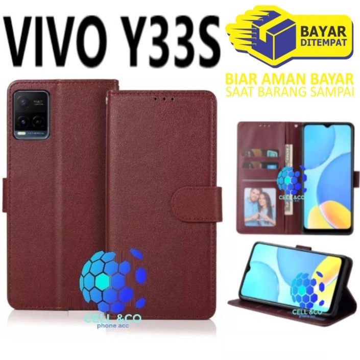 Flip cover VIVO Y33S NEW 2021 Flip case buka tutup kesing hp casing flip case leather wallet