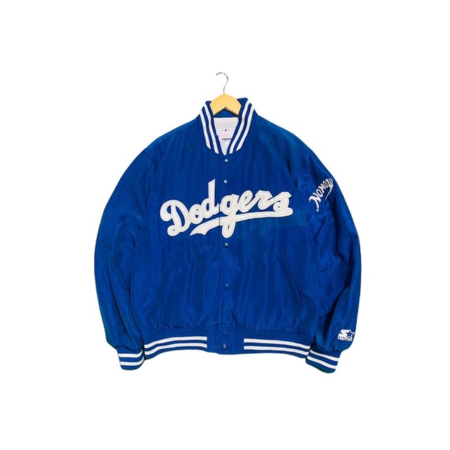 jacket varsity starter dodgers second original vintage