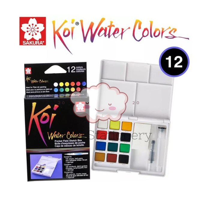 

Sakura Koi Watercolors 12 Pocket Field Sketch Box