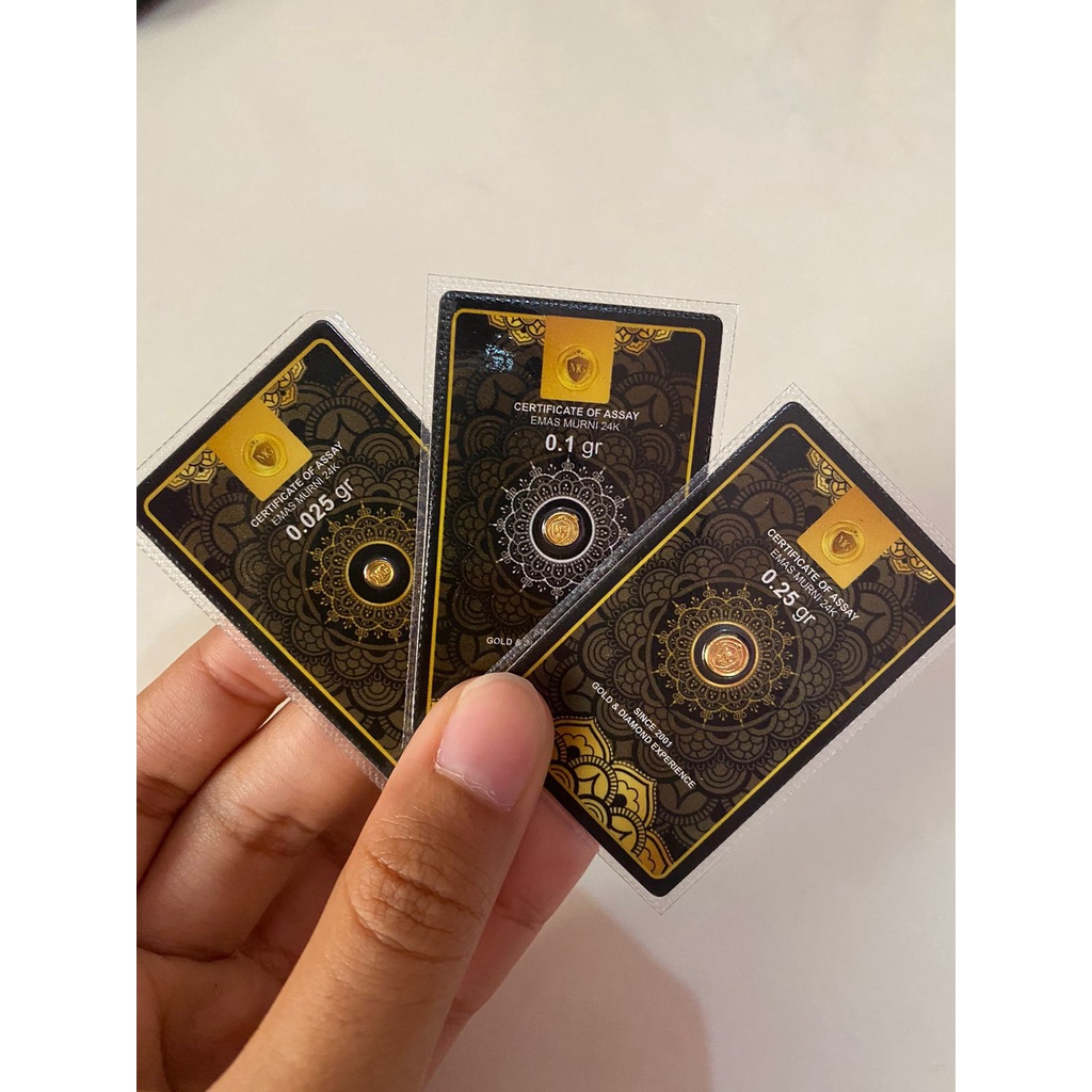 LOGAM MULIA MINIGOLD SOUVENIR GRAM EMAS MINI 0,025 gram sampai 0,1 gram 24K MINI GOLD