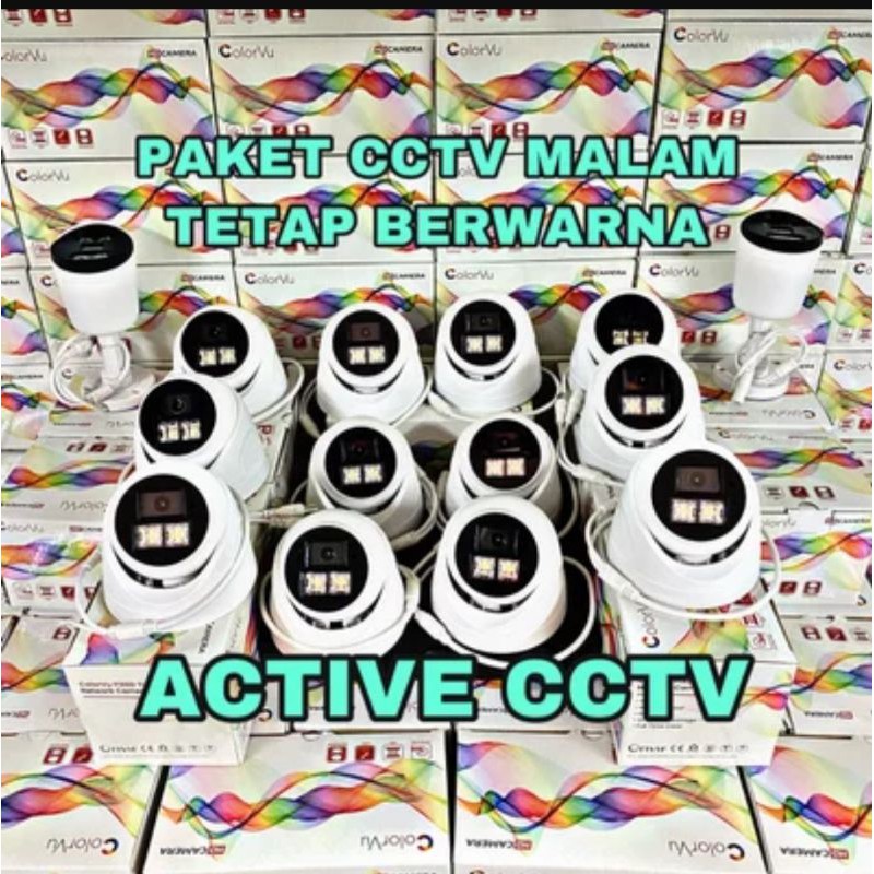 paket kamera cctv 5mp color vu 14 camera komplit siap pasang colorvu colour malam bisa berwarna 16ch