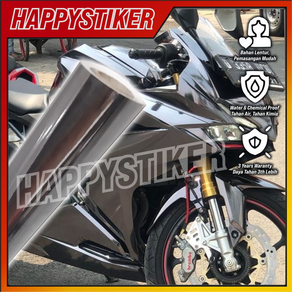 Sticker black chrome / Sticker Hitam Chrome / skotlet black chrome