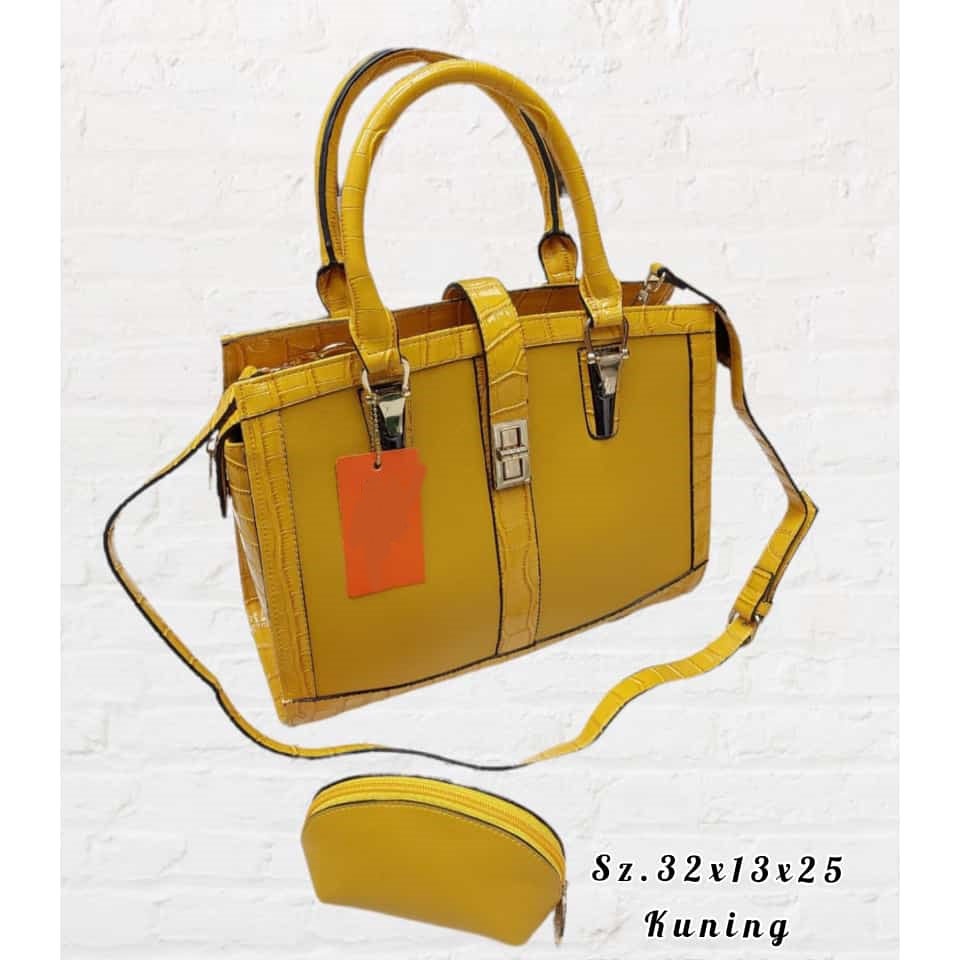 Tas Selempang Wanita Fashion Handbag Tas Kerja Wanita Import Selempang Cewek Slingbag Croco Bag Mewah