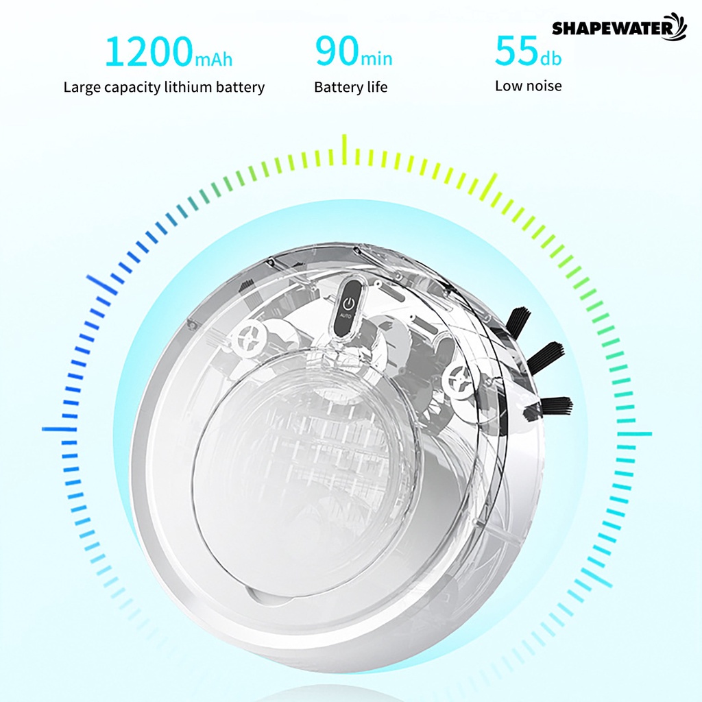 Vakum Lantai Otomatis GLS02 Robot Pembersih Penyedot Debu Vacuum Cleaner