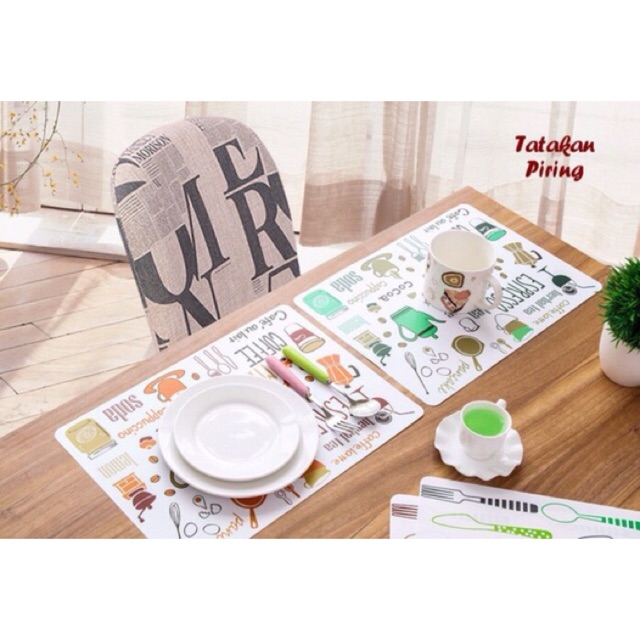 Tatakan piring gelas untuk di meja makan bahan PVC ( anti panas) ok  good quality