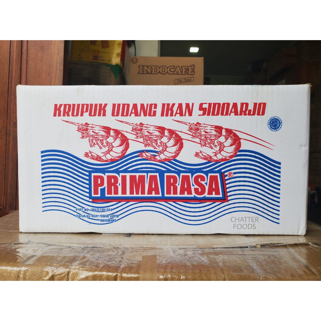 

Krupuk Udang Ikan Sidoarjo Prima Rasa Jenis G 5kg / Kerupuk Udang Primarasa Dus Kartonan