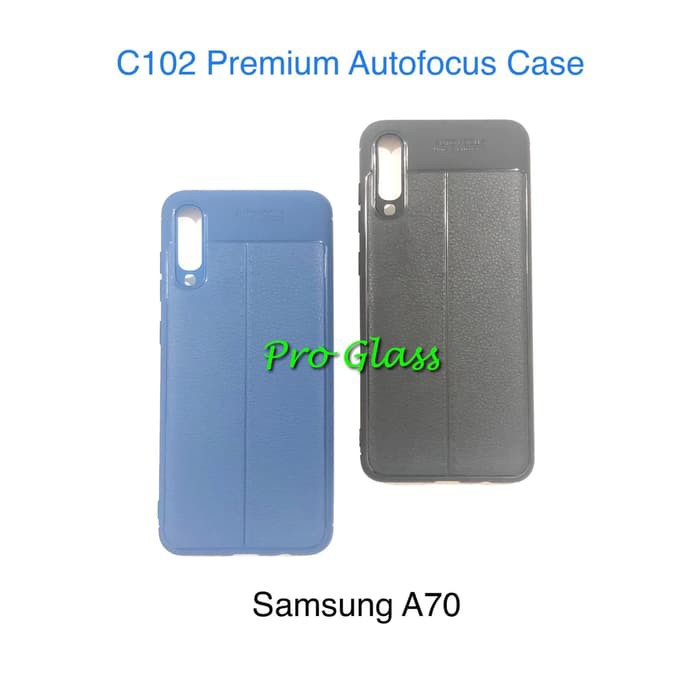 C102 Samsung A70 Auto Focus Case Premium TPU leather Silicon