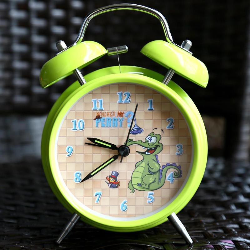 .Kecil buaya cinta mandi jam alarm / mahasiswa kartun jam alarm nakal kecil / be