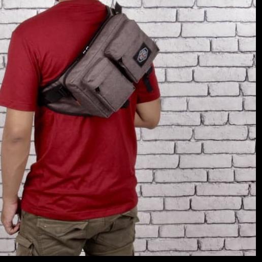 ✬ SPORT/CASUAL/KERJA/MURAH - Tas Kerja Selempang Laptop Visval Massive Sling Bag Branded Water waist