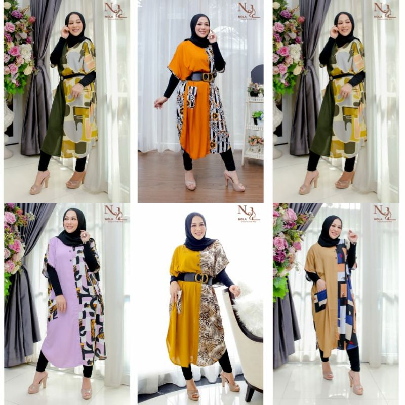 TUNIK PAMELA COMBI NOLA | NOLA EXCLUSIVE | NOLA DAILY WEAR