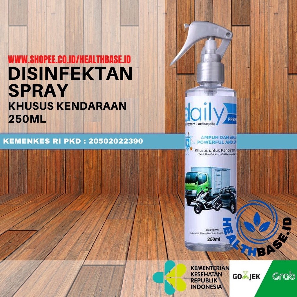 DESINFEKTAN DAILY DISINFECTANT SPRAY 250 ML KHUSUS UNTUK KENDARAAN