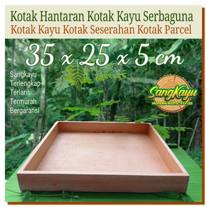 Kotak seserahan 35x25x5cm kotak hantaran kotak parcel nampan kayu