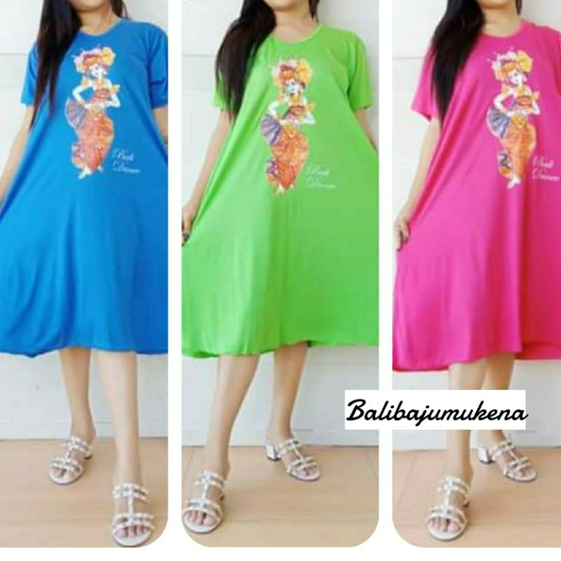 [BISA COD] DASTER LEGONG BALI BAHAN KAOS SIZE JUMBO/BAJU TIDUR WANITA ADEM MURAH TIDAK LUNTUR