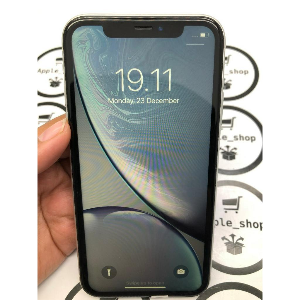 iphone xr 64gb white fullset Lcd Original Mulus Bukan Refurbish / Rekondisi