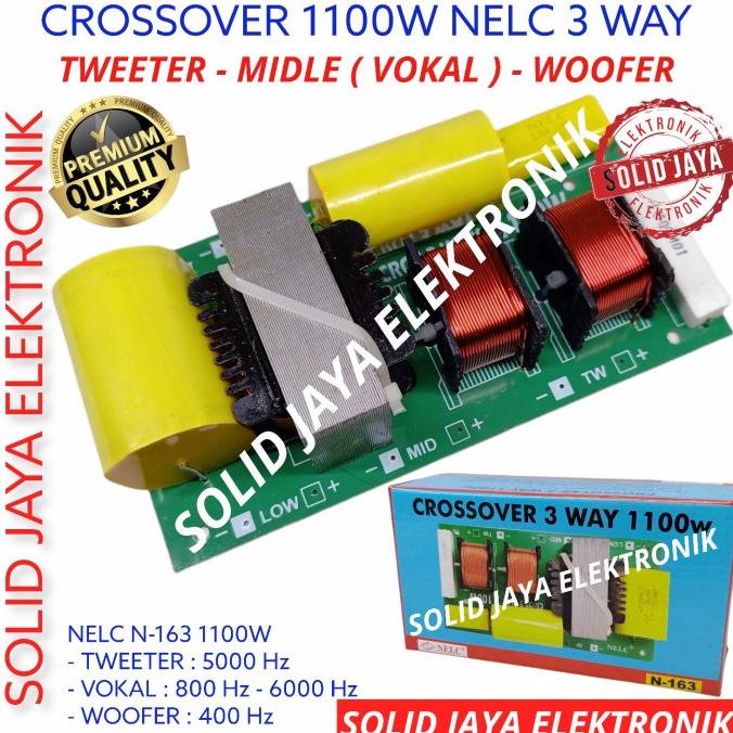 Crossover 3 Way 1100W Nelc N-163 Crossover Pasif 3 Way 1100 Watt Nelc Termurah