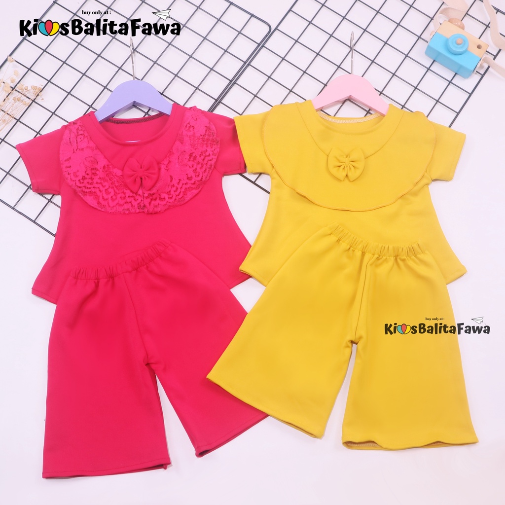 Set Kylie Anak uk 1-4 Tahun / Setelan Atasan Bawahan Kulot Perempuan Baju Perempuan Import