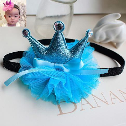 Diskon Bando Bayi Mahkota Bunga / Bando Baby Crown Biru Ba66412 Limited