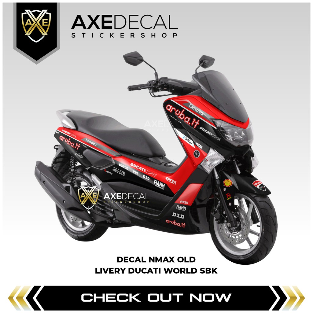 Decal Fullbody Nmax Old Livery Ducati Worls SBK / Stiker Motor Yamaha Nmax Lama