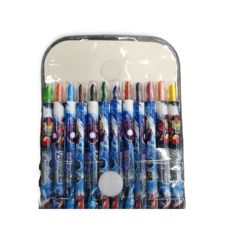 Crayon/pensil warna putar 12 warna MM387