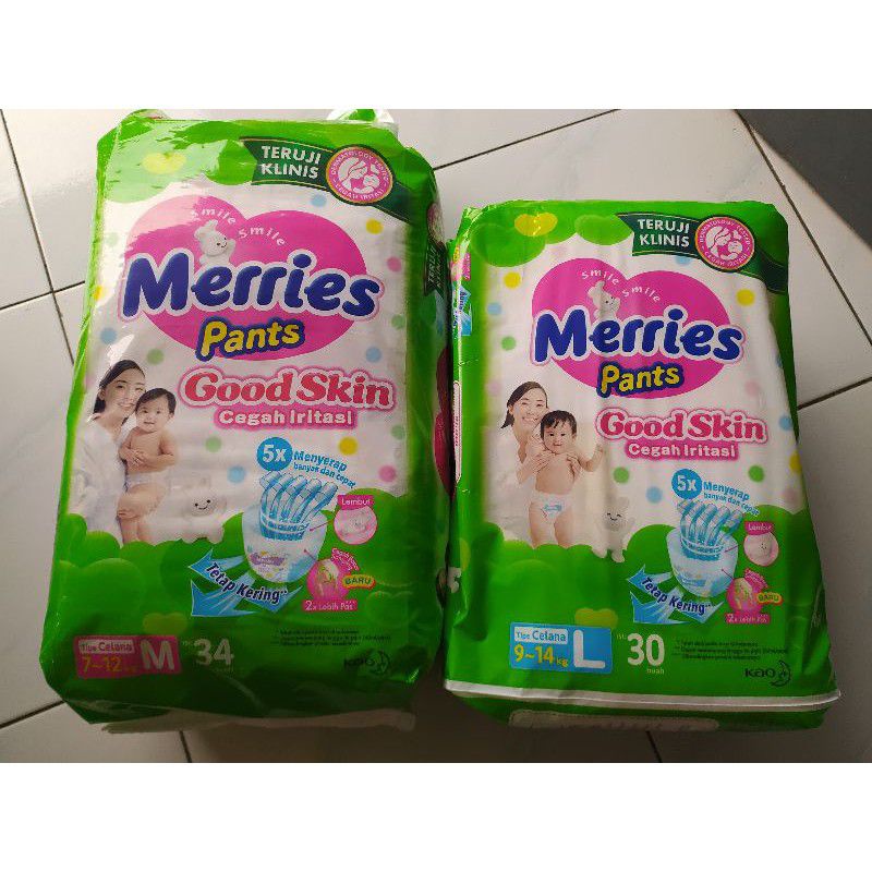 popok murah Merries Good Skin L, M, S semua ukuran