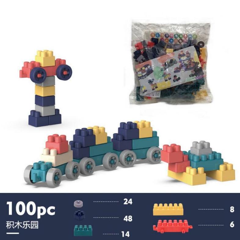 Tma / Mainan Anak Balok Extra Ukuran Sedang / Balok Susun Tambahan Extra 100Pcs