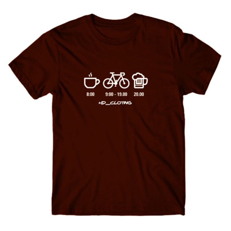 kaos kopi dan sepeda gowes S - XXL